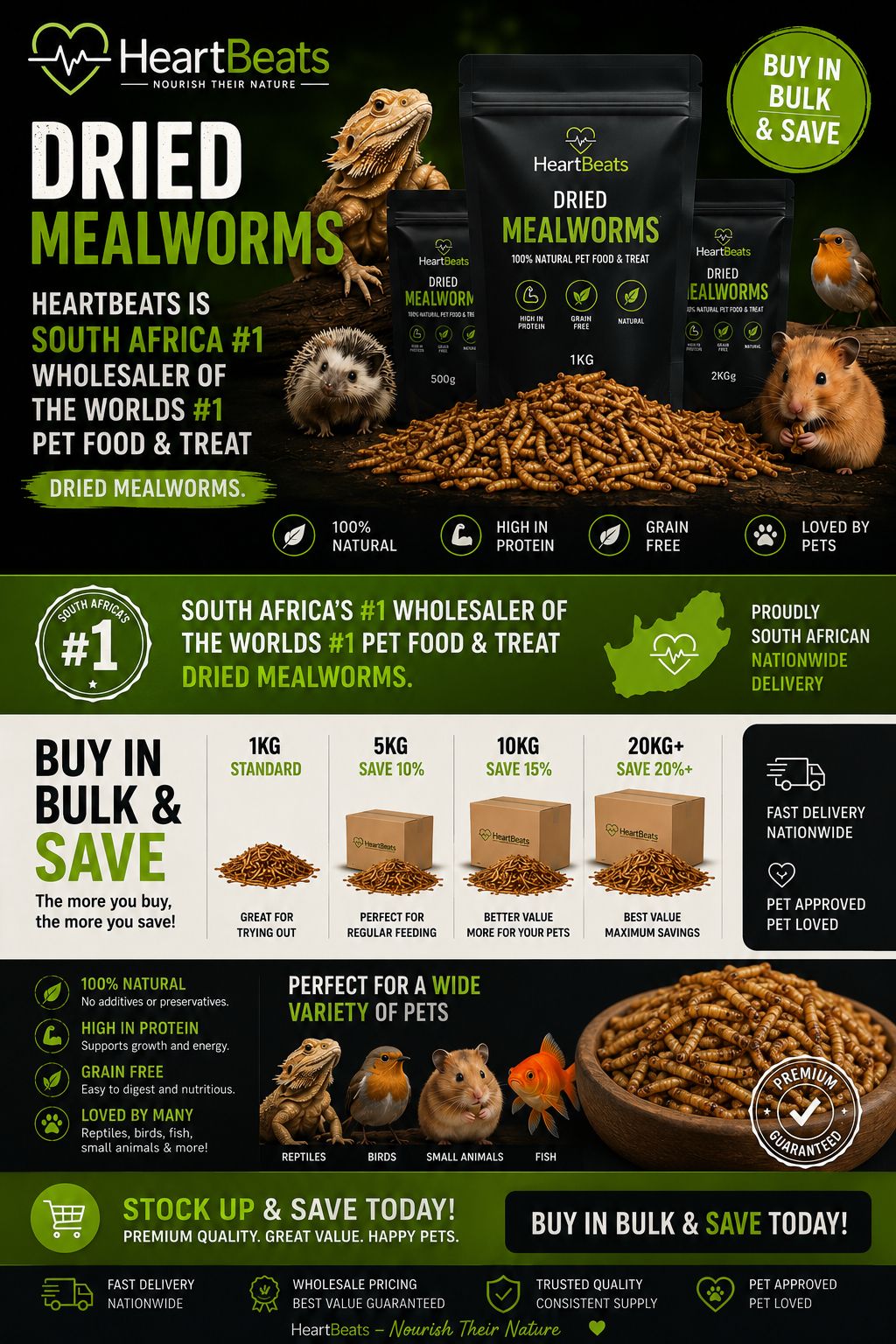 Premium Dried Mealworms